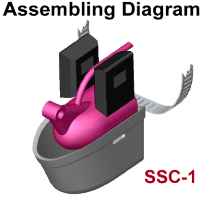 SSC-1 fits Lowrance HST-WSBL (106-72) 83/200kHz Skimmer transducer on a Trolling Motor
